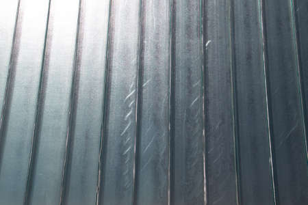 Sunlight shining on transparent plastic double wall panels