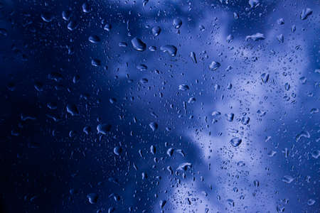 Blue water drops pattern abstract backgroundの写真素材