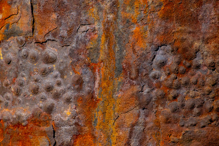 Metallic orange rust texture grunge abstract background