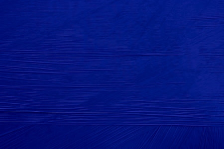 Blue abstract plastic foil background with 3d effect and bubblesの写真素材