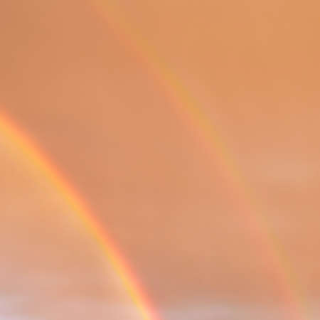 Texture background , orange yellow red gradient , double rainbow, in squareの写真素材