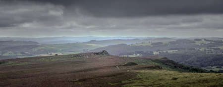 Landscape view over the Peak District National Park, U.K.の写真素材