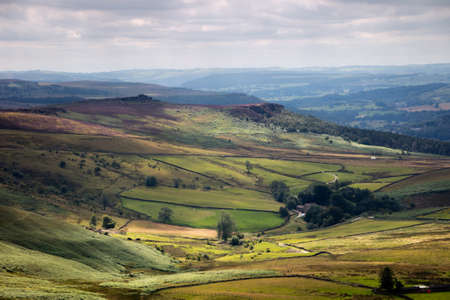 Landscape view over the Peak District National Park, U.K.の写真素材