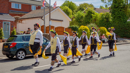 Rotherham , South Yorkshire / U.K.- July. 09. 2022. Village carnival parading through the streets...
