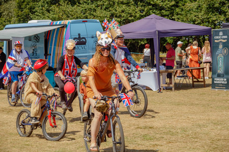 Rotherham, South Yorkshire/ U.K.-July.09.2022. Images from the carnival field. Some people dressed up and parading around, aswell as local clubs being represented.のeditorial素材