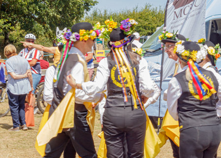 Rotherham, South Yorkshire/ U.K.-July.09.2022. Images from the carnival field. Some people dressed up and parading around, aswell as local clubs being represented.のeditorial素材