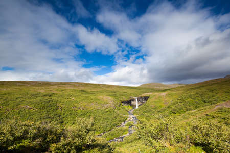 Svartifoss waterfall, South Icelandの写真素材