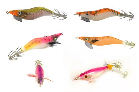 imitation lure for sea squid or calamari fishingの写真素材