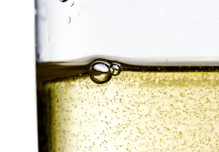 close up of an isolated glass cup of champagneの写真素材
