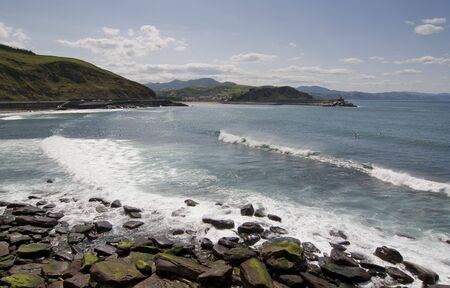image of people practicing surf in the beachの写真素材