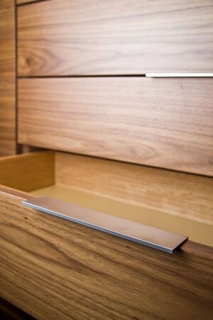 image of a drawer and handle made of woodの写真素材
