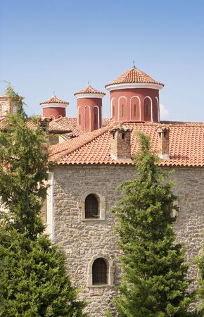 view of the meteora monasteries monuments travel destination in greece