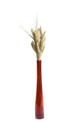 wheat inside an elegant decoration vaseの写真素材