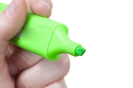 hand writting with a pen isolated on withe backgroundの写真素材