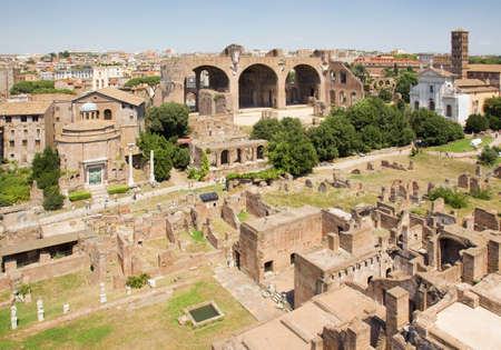 roman forum ruinsの写真素材