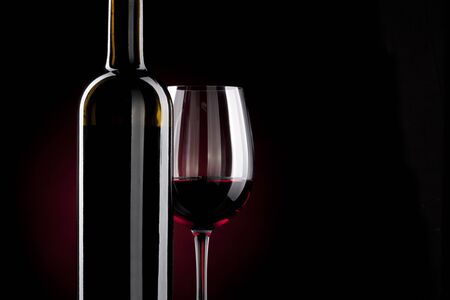 red wine bottleの写真素材