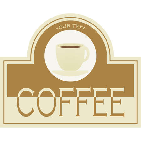 Label coffee / icon for the corporate brand or model of menuのイラスト素材