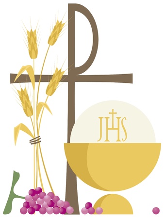 Symbols of Christian, Communionのイラスト素材