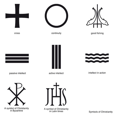 Symbols of ancient christianityのイラスト素材