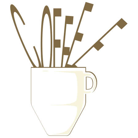 coffee cup logo / icon / corporate brand or model of menuのイラスト素材