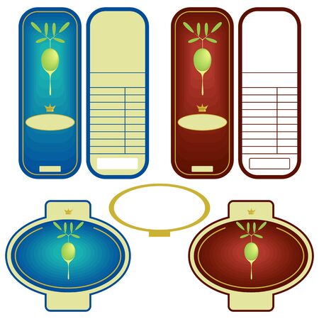 olive oil labelのイラスト素材