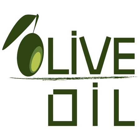 olive logo or packagingのイラスト素材