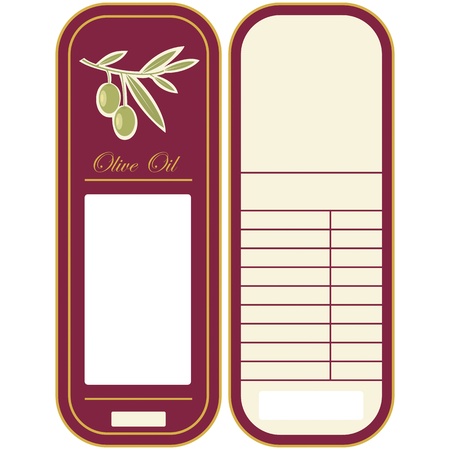Vector - olive oil label, templateのイラスト素材