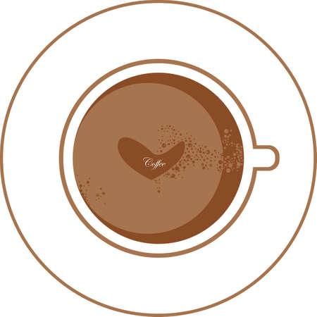 Cup of coffee with a heartのイラスト素材