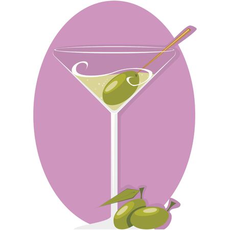 Aperitif with olivesのイラスト素材