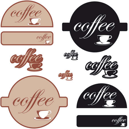 Composition of tags for the coffeeのイラスト素材