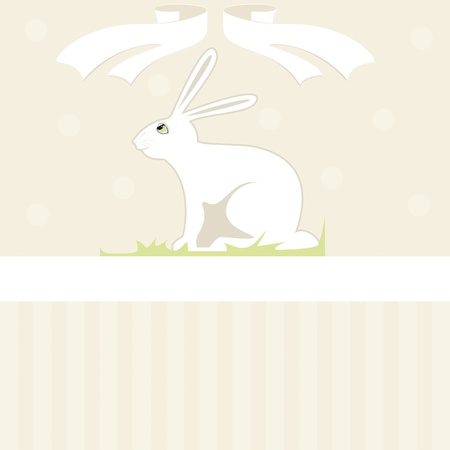 Easter bunny cardのイラスト素材