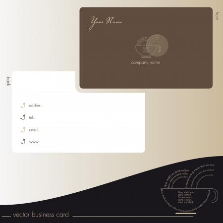 Business Card - Coffeeのイラスト素材