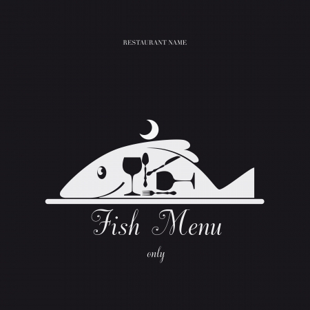 Paper Menu only fish design pattern.のイラスト素材
