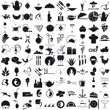 Icons for the gastronomyのイラスト素材