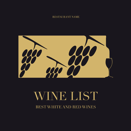 Cover for list of winesのイラスト素材