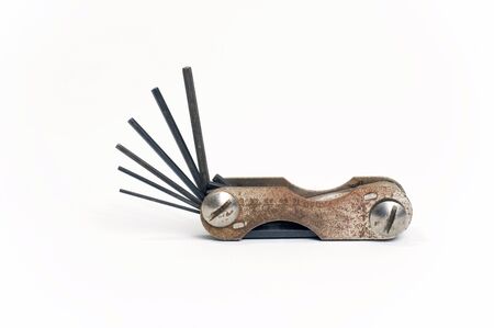 A set of allen wrenches for mechanical work.の写真素材