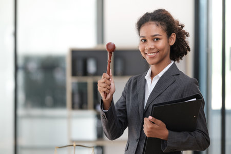 African American woman Lawyer Or Judge. Legal And Justiceの写真素材