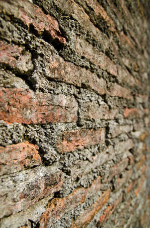 Very old brick wall, East of Thailand の写真素材