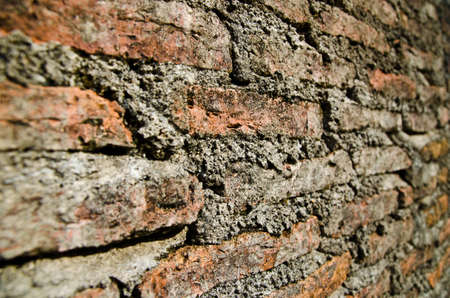 Very old brick wall, East of Thailand の写真素材