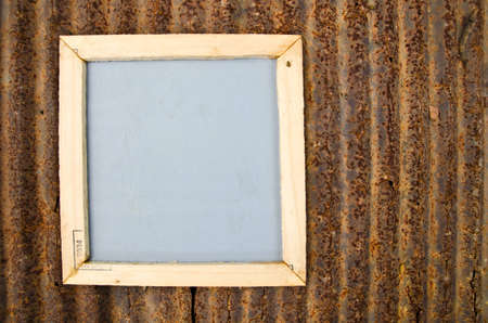Notepad frame with zinc plate background の写真素材