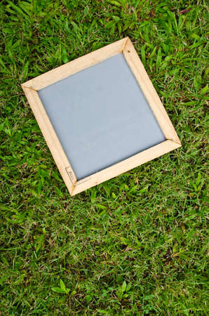 Notepad frame with nature background の写真素材