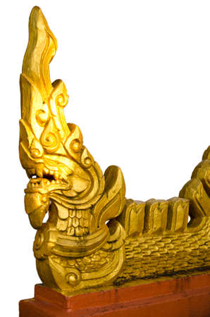 Beauty thai dragon in gold の写真素材