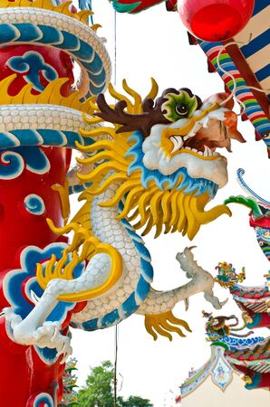 Colorful chinese dragon の写真素材