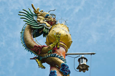 Chinese dragon on top の写真素材