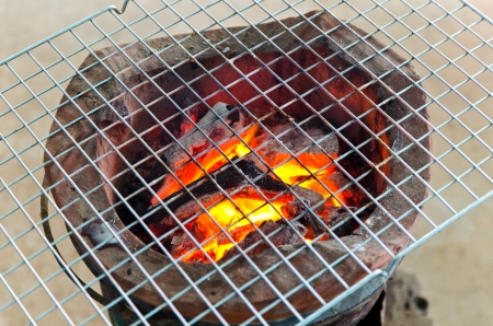 Hot stove for grillingの写真素材