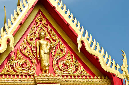 Buddhism temple rooftopの写真素材