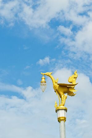 Animal Light pole with blue skyの写真素材