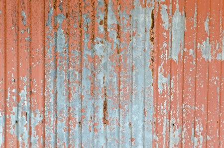 Old brown color zinc wall for backgroundの写真素材