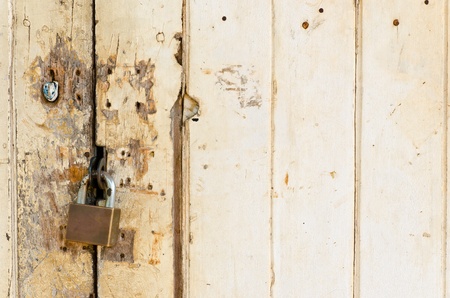 Old rusty door lockの写真素材