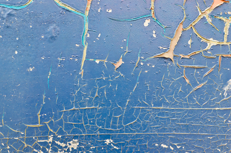 Damage blue paintの写真素材